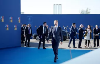 Ο Κυριάκος Μητσοτάκης στη σύνοδο του ΝΑΤΟ