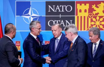 O Ερντογάν με τον Στόλντενμπεργκ στη Μαδρίτη