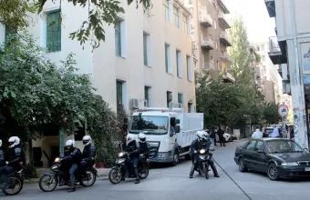 Αστυνομικοί με μοτοσυσκλέτες στα Εξάρχεια 