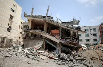 Βομβαρδισμένο σπίτι στη Γάζα 