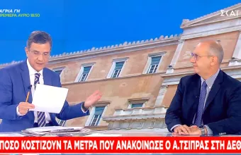 Οικονόμου στον ΣΚΑΪ: Τα μέτρα Τσίπρα οδηγούν σε νέο μνημόνιο, ή σε τεράστια αύξηση φορών για τη μεσαία τάξη
