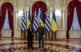 Κατερίνα Σακελλαροπούλου με Ζελένσκι