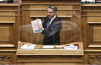 Ο Κυριάκος Μητσοτάκης στο συζήτηση για τον προϋπολογισμό