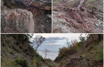 Η κακοκαιρία Daniel «σάρωσε» γνωστή παραλία της Εύβοιας