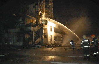 Πυρκαγιά σε κτίριο της Οδησσού στην Ουκρανία