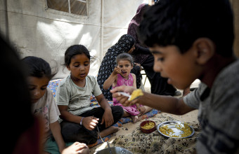 Γάζα: Αναζητώντας απεγνωσμένα τροφή, οι κάτοικοι μαζεύουν φύλλα μουριάς για να επιβιώσουν