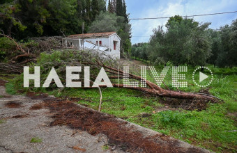  Ανεμοστρόβιλος χτύπησε την Ηλεία -  Ζημιές σε Κατάκολο και Σκουροχώρι  