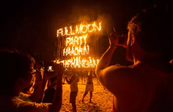 Phangan beach Full moon party in Koh Phangan, Thailand