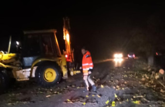 Τρίκαλα: Ισχυροί άνεμοι έριξαν δέντρα, έκλεισαν δρόμους σε χωριά