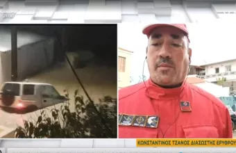 Διασώστης Ερυθρού Σταυρού - Κακοκαιρία Ρόδος: Οι ισόγειες κατοικίες με το νερό έγιναν υπόγειες 