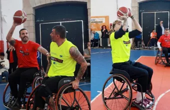 Χουάντσο, Παππάς: Μεγαλείο ψυχής - Έπαιξαν μπάσκετ με αμαξίδιο για καλό σκοπό
