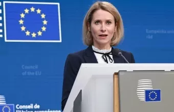 Η Κάγια Κάλας σε συνέντευξη Τύπου στις Βρυξέλλες Κάγια Κάλας στο Ευρωπαϊκό Συμβούλιο