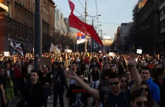 Φοιτητική πορεία στο Βελιγράδι
