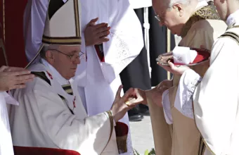 Pope Francis is bestowed the Fisherman's Ring