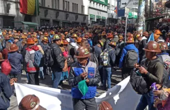 Μεταλλωρύχοι στη Λα Πας, έδρα της κυβέρνησης στη Βολιβία