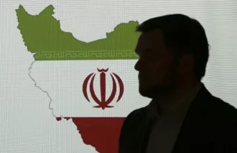 Χάρτης του Ιράν με εθνική σημαία Χάρτης Ιράν με σημαία