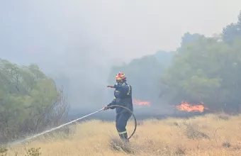 Κερατέα: Η στιγμή που ξεσπάει νέα εστία πυρκαγιάς