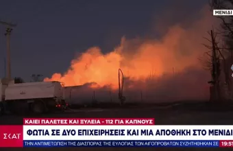 Φωτιά στο Μενίδι