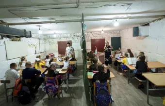 Υπόγειο σχολείο στην Ουκρανία