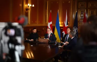 Ζελένσκι με Στάρμερ και Ρούτε