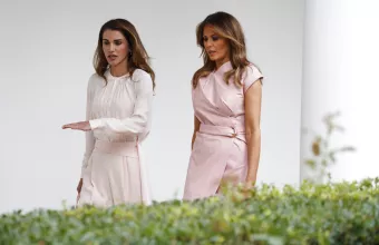 Melania Trump with Jordan's Queen Rania
