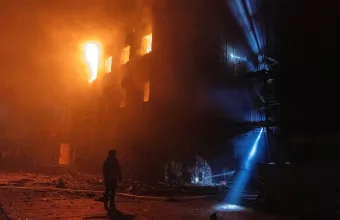 Φωτιά σε κτήριο Ουκρανία