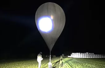 Αερόστατο σε λιθουανικό αγρό