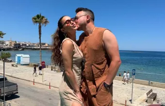 Evangelia γάμος με Jay Stolar