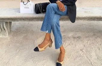 δίχρωμες slingback γόβες