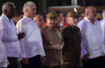 Raul Castro and Miguel Diaz-Canel
