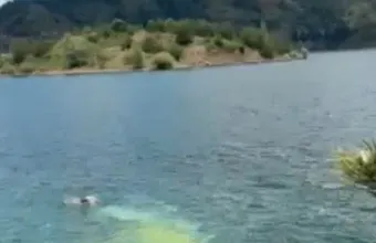 Βίντεο από την πτώση του ελικοπτέρου στη λίμνη Αώου
