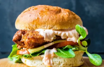 Fried chicken burger