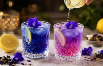 Το viral cocktail που αλλάζει χρώμα μόλις προσθέσεις μερικές σταγόνες λεμόνι