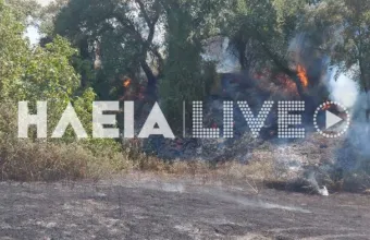 Πυρκαγιά στο Τραγανό Ηλείας- Δείτε φωτογραφίες