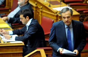 Η «γαλάζια» προσοχή στον Σαμαρά και λιγότερο στον Τσίπρα