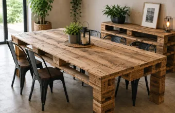 DIY τραπεζαρία με παλέτες: Το βήμα-βήμα project για ένα πραγματικά ξεχωριστό έπιπλο