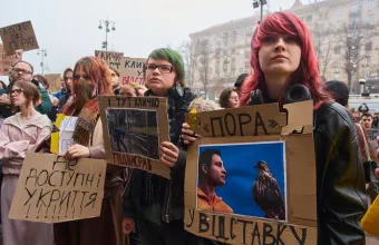 Ουκρανία: Διαδηλώσεις και στο Κίεβο- Πολίτες ζητούν την παραίτηση του δημάρχου Βιτάλι Κλίτσκο (PIC+VID)