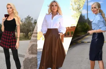 Η σεζόν είναι "anti-trousers" και η Κατερίνα Καινούργιου το απέδειξε φορώντας όλα τα φετινά trends φούστας