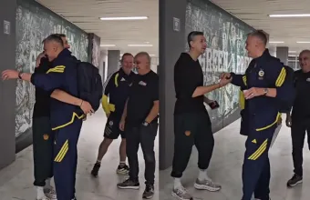 Η αγκαλιά του Σάρας με τον Διαμαντίδη στην επιστροφή του Λιθουανού στο Telekom Center - Βίντεο