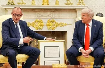 Συνάντηση Τραμπ και Μερτς στο Οβάλ Γραφείο Τραμπ και Μερτς στον Λευκό Οίκο