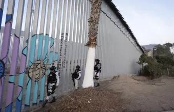 border wall separating Mexico and the United States
