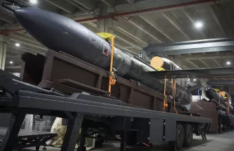 Flamingo missiles are seen at Fire Point's secret factory in Ukraine