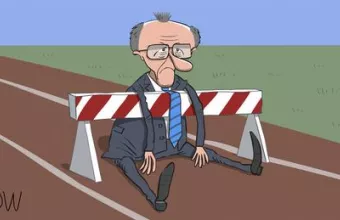 Καρικατούρα Μερτς σε αδιέξοδο