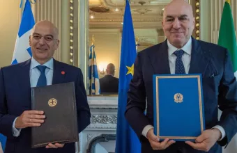 Νίκος Δένδιας και Ιταλός ομόλογός του