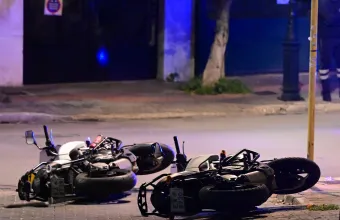 Μοτοσυκλέτες πεσμένες