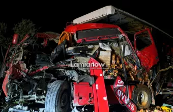 Τροχαίο στην παλαιά εθνική Λαμίας-Αθηνών: Συγκρούστηκαν 2 νταλίκες και ένα Ι.Χ