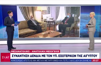 Δένδιας- Κάιρο: Συγκρατημένη αισιοδοξία για άμεση αποκατάσταση σταθερότητας στην περιοχή (vid)