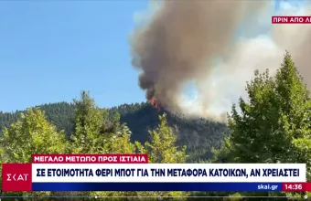Δήμαρχος Ιστιαίας-ΣΚΑΪ: Προς Ιστιαία το πύρινο μέτωπο στην Εύβοια