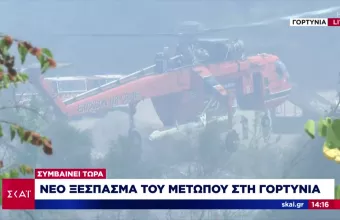 Αντιπεριφερειάρχης Ηλείας-ΣΚΑΪ: Νέο μεγάλο μέτωπο στην Γορτυνία- Πάνω από 10 χιλιόμετρα η έκτασή του