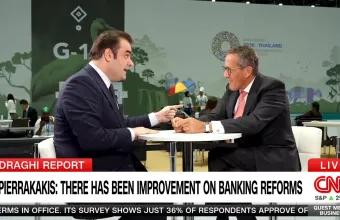 Πιερρακάκης στο CNN: Η εποχή του φθηνού και άφθονου κεφαλαίου έχει παρέλθει - Η Ευρώπη διαθέτει ισχυρό δημοσιονομικό πλαίσιο